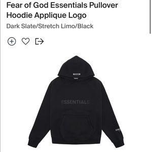 Fear of God Essentials Pullover Hoodie - Black